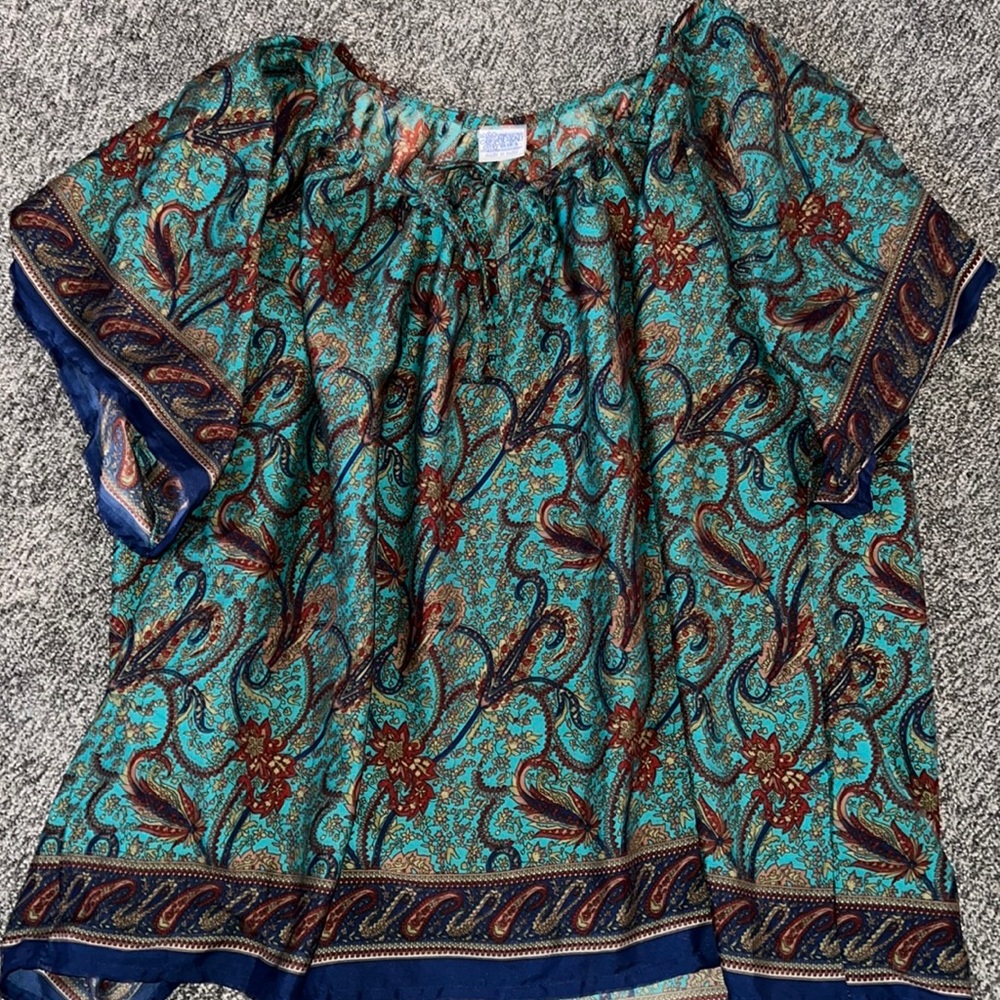 Mexicali Blues boho style blouse paisley print hippie summer nature